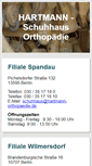 Mobile Screenshot of hartmann-orthopaedie.de